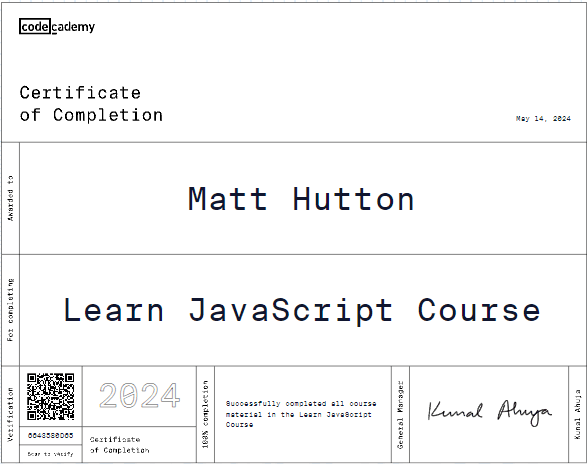 Matt Hutton javascript