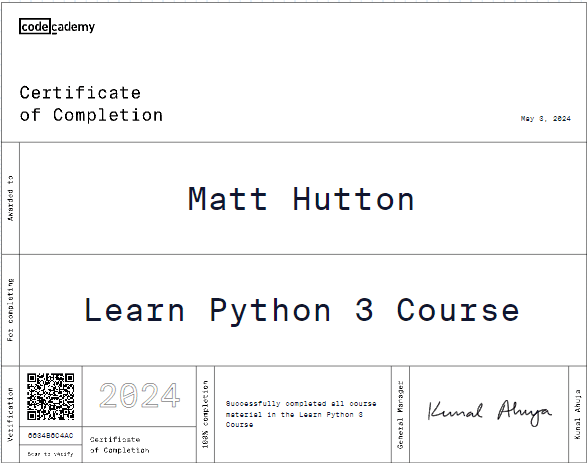 Matt Hutton python